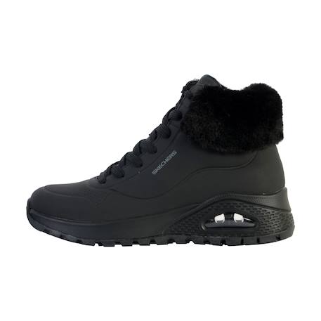 Baskets montantes  à lacets Blanc cassé+Noir 6 - vertbaudet enfant 