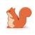 Figurine ecureuil en bois Orange 1 - vertbaudet enfant 