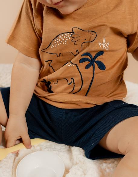 Ensemble t-shirt avec short coton Bleu 3 - vertbaudet enfant 