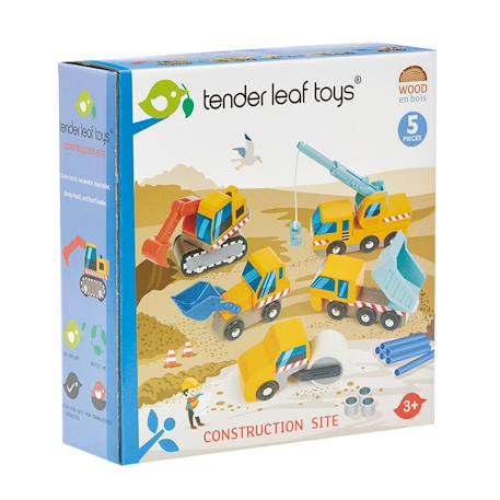 Set véhicules de chantier Jaune 5 - vertbaudet enfant 