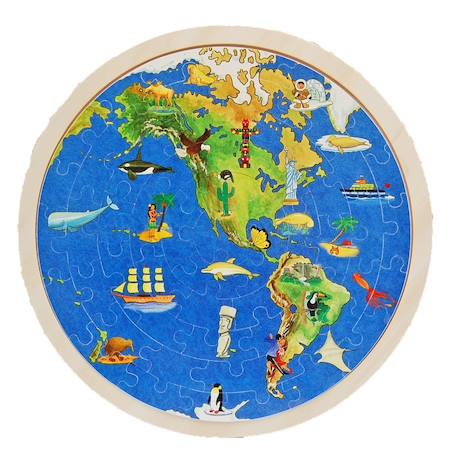 Puzzle globe terrestre Bleu 2 - vertbaudet enfant 