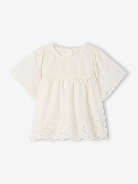 Blouse en broderie anglaise bébé écru 1 - vertbaudet enfant 