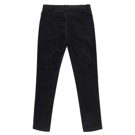 Pantalon slim velours    morgan Noir 4 - vertbaudet enfant 
