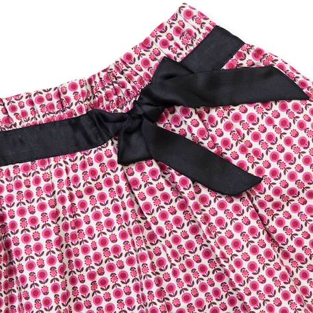 Jupe intersaison fleurie    lilou Rose beige bordeaux 2 - vertbaudet enfant 