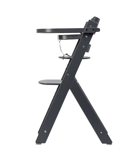 Chaise haute bébé en bois avec tablette timba Graphite+Warm gray+White 3 - vertbaudet enfant 