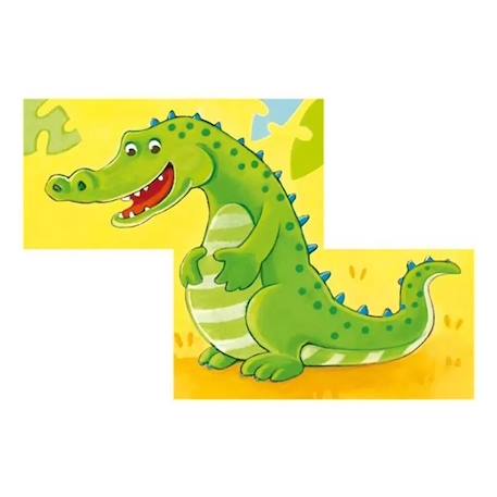 Puzzle de cubes animaux sauvages Jaune 4 - vertbaudet enfant 