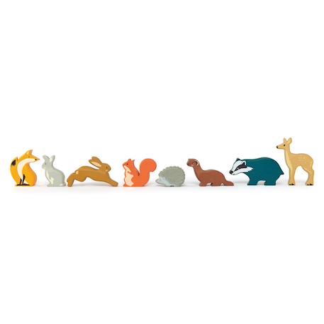 Set animaux en bois forêt Beige 3 - vertbaudet enfant 