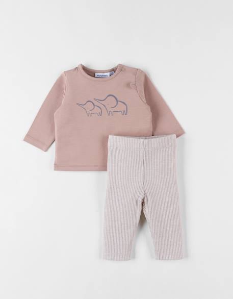 Lot t-shirt + legging jersey Beige 6 - vertbaudet enfant 