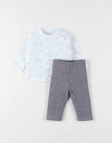 Lot t-shirt + legging jersey Blanc 4 - vertbaudet enfant 