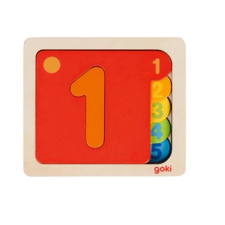 Puzzle de chiffres Rouge 3 - vertbaudet enfant 