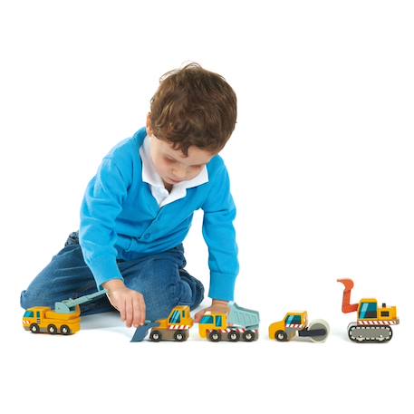 Set véhicules de chantier Jaune 4 - vertbaudet enfant 