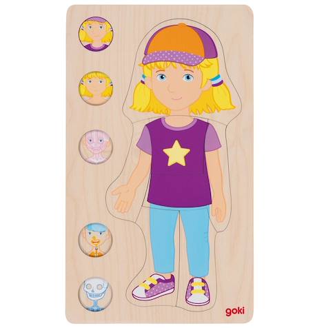 Puzzle corps humain, fille Beige 1 - vertbaudet enfant 