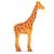 Figurine girafe en bois Jaune 2 - vertbaudet enfant 