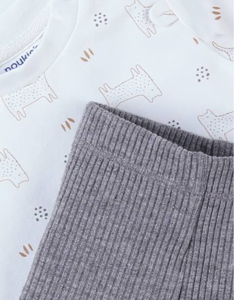 Lot t-shirt + legging jersey Blanc 6 - vertbaudet enfant 