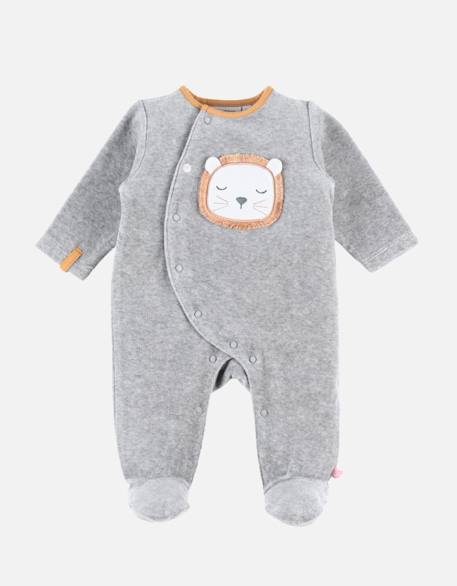 Pyjama 1-pièce babou en velours Gris 6 - vertbaudet enfant 