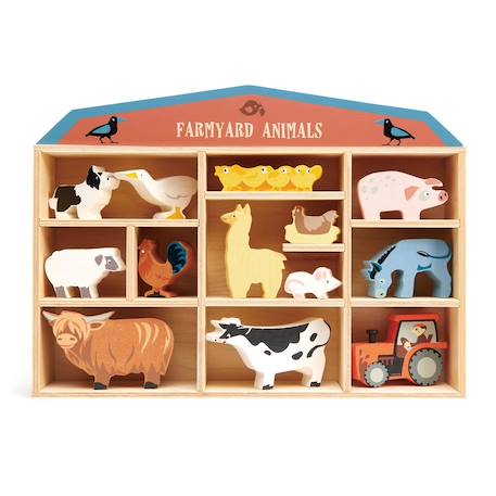 Set animaux en bois ferme Beige 5 - vertbaudet enfant 