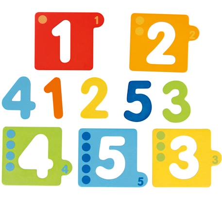 Puzzle de chiffres Rouge 2 - vertbaudet enfant 