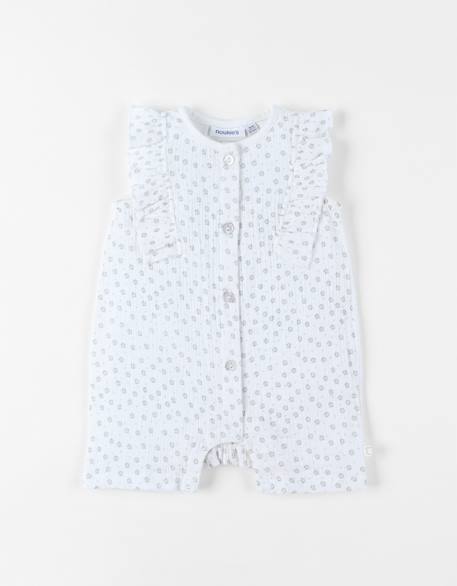 Combinaison style et confort coton Blanc 1 - vertbaudet enfant 