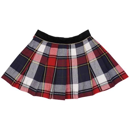 Jupe plissée hiver   carreaux tartan   london Bleu jaune+Bleu marine rouge+Gris anthracite+Rouge 8 - vertbaudet enfant 