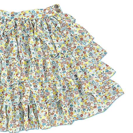 Jupe à volants  fleurie liberty   ruffle Rose 2 - vertbaudet enfant 
