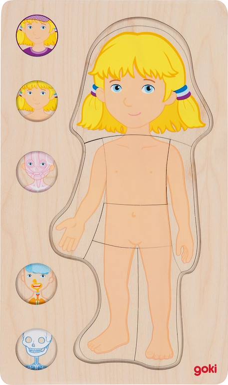 Puzzle corps humain, fille Beige 2 - vertbaudet enfant 