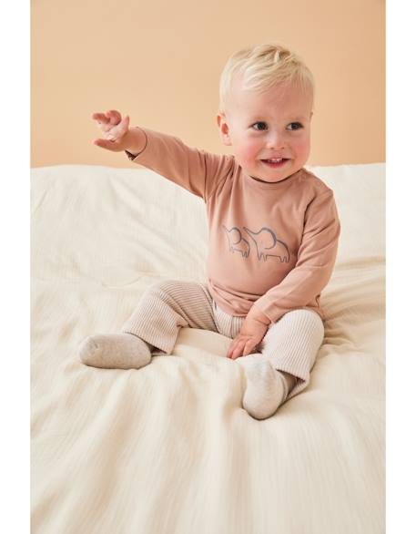 Lot t-shirt + legging jersey Beige 2 - vertbaudet enfant 