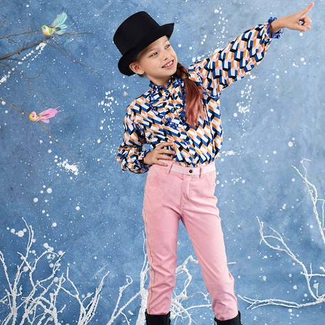 Pantalon stretch velours     jump Rose pâle 2 - vertbaudet enfant 