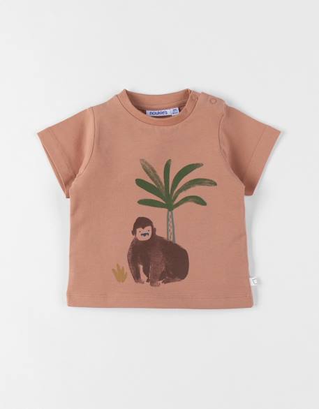 T-shirt coton Marron 1 - vertbaudet enfant 