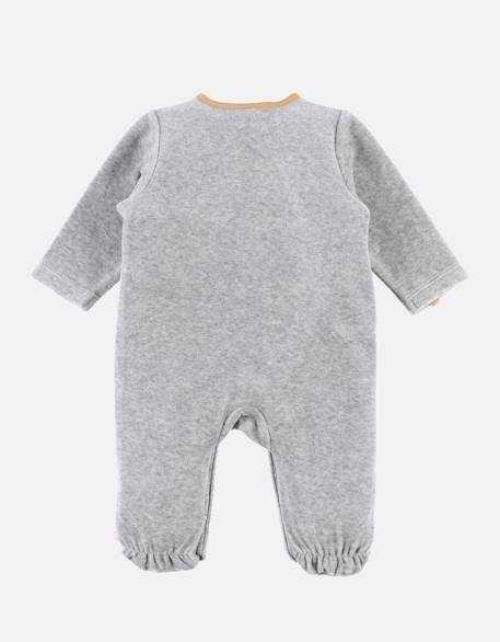 Pyjama 1-pièce babou en velours Gris 3 - vertbaudet enfant 