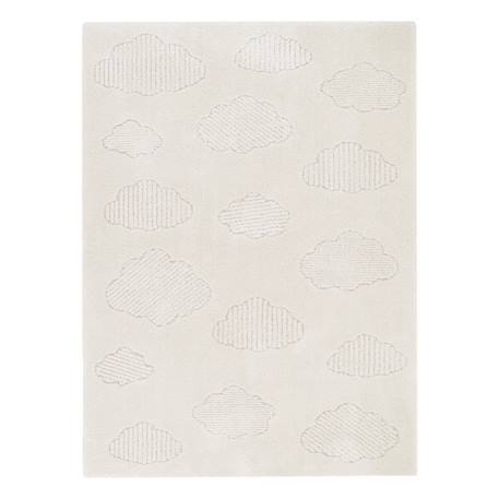 Tapis enfant petits nuages ton sur ton nouby Ecru 2 - vertbaudet enfant 