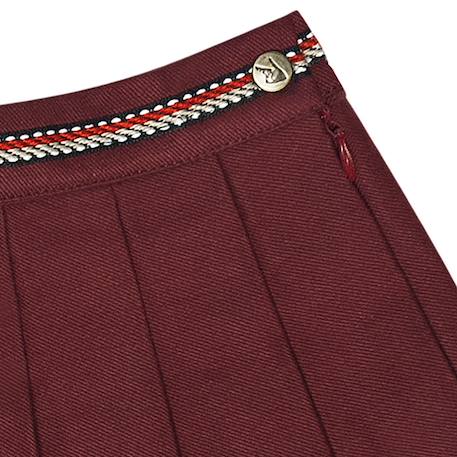 Jupe plissée   coton gabardine   london Bordeaux 2 - vertbaudet enfant 