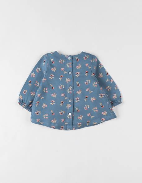 Blouse imprimé fleuri Bleu 3 - vertbaudet enfant 