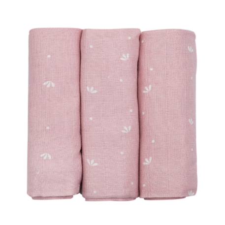 Lot de 3 langes pour bébé Rose 1 - vertbaudet enfant 