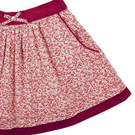Jupe   hiver   velours   lilou Rouge foncé bordeaux 2 - vertbaudet enfant 