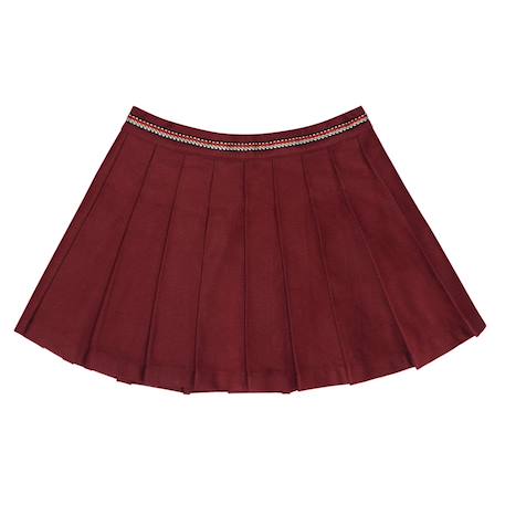 Jupe plissée   coton gabardine   london Bordeaux 4 - vertbaudet enfant 