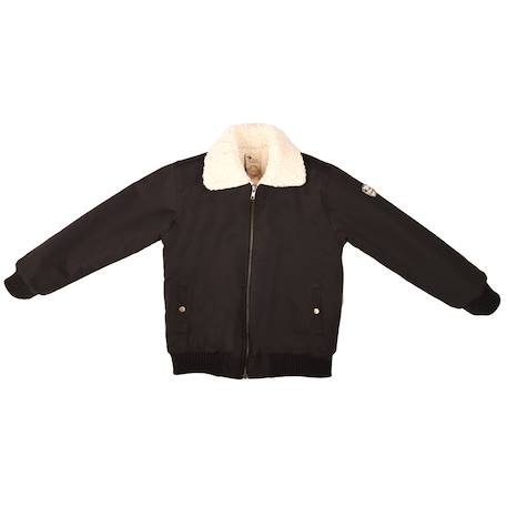 Blouson    doublure et col en fausse fourrure  top gun Noir 3 - vertbaudet enfant 