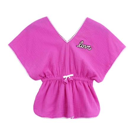 Tunique plage    avec short assorti   love Rose fuchsia 4 - vertbaudet enfant 