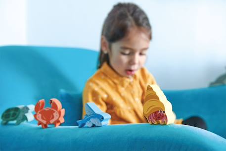 Set animaux marins en bois Beige 3 - vertbaudet enfant 