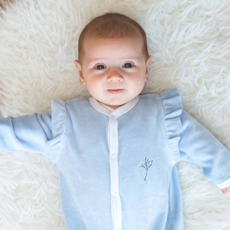 Dors bien en velours modèle romantique Bleu 2 - vertbaudet enfant 