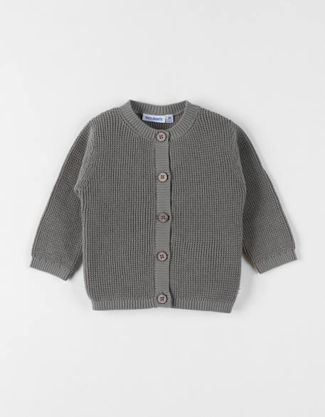 Cardigan en tricot coton Vert 6 - vertbaudet enfant 