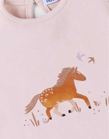 T-shirt cheval jersey Rose 4 - vertbaudet enfant 