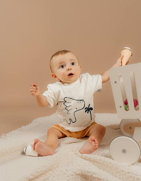 Ensemble t-shirt avec short coton Blanc 2 - vertbaudet enfant 