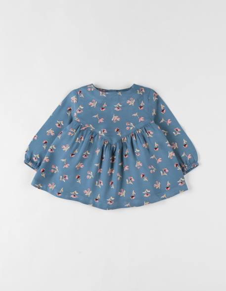 Blouse imprimé fleuri Bleu 5 - vertbaudet enfant 