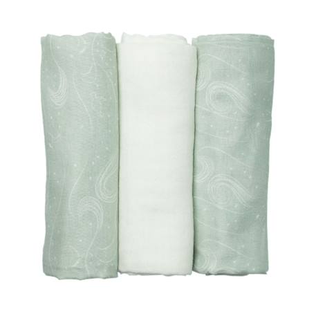 Lot de 3 langes oeko-tex® standard 100 Vert 1 - vertbaudet enfant 