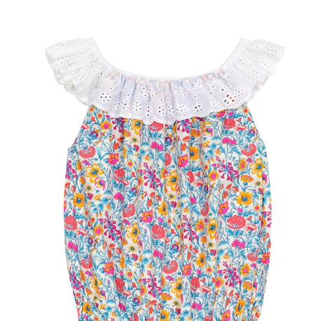 Combi-short  fleuri liberty fleuri   lolita Bleu fleuri 2 - vertbaudet enfant 