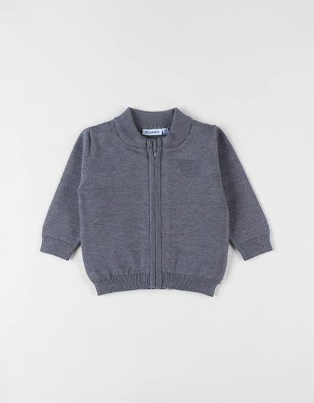 Cardigan en tricot Gris 1 - vertbaudet enfant 