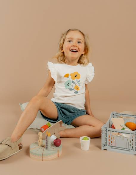 T-shirt avec short coton Vert 2 - vertbaudet enfant 