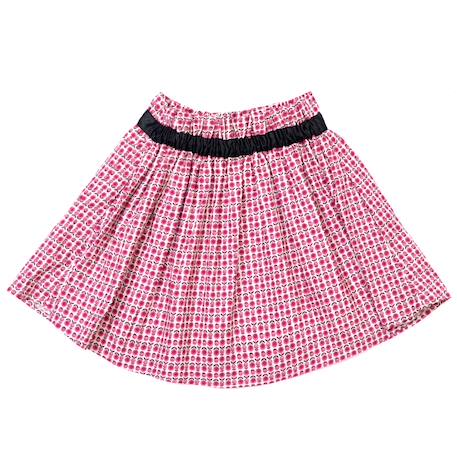 Jupe intersaison fleurie    lilou Rose beige bordeaux 4 - vertbaudet enfant 