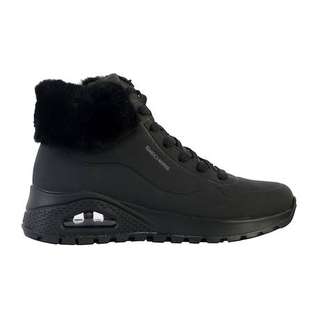Baskets montantes  à lacets Blanc cassé+Noir 5 - vertbaudet enfant 