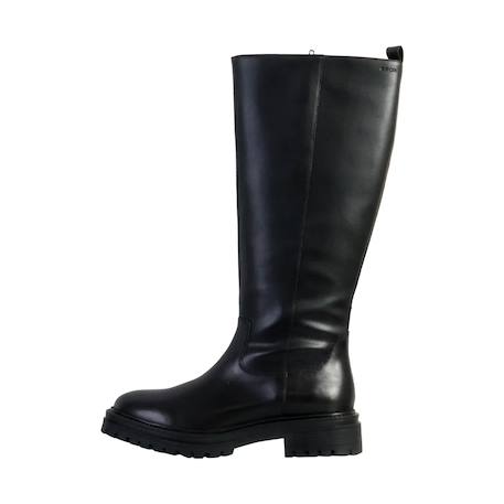Bottes en cuir  à fermeture éclair Noir 2 - vertbaudet enfant 